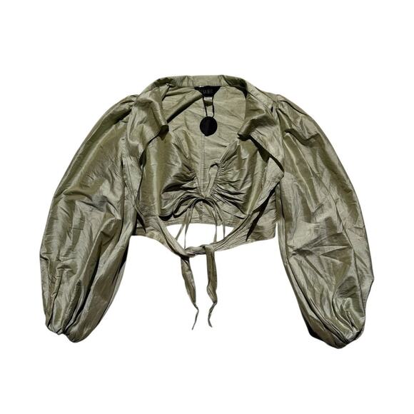 Kim Shui Tops - Cropped tied longsleeve